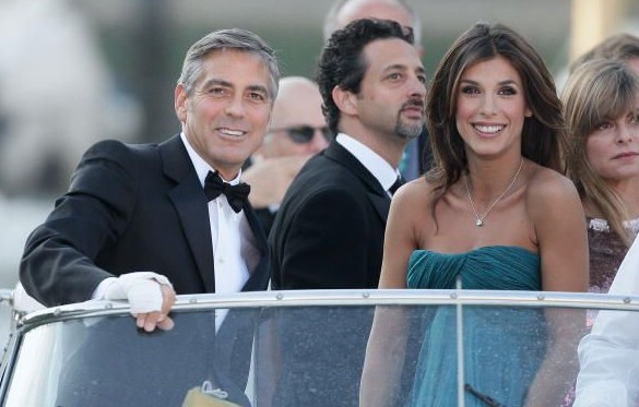 George Clooney luciendo nueva novia, Elisabetta Canalis